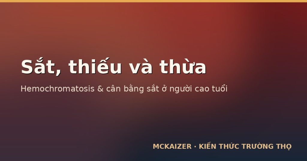 Minh hoạ chủ đề sắt, hemochromatosis và cân bằng sắt ở người cao tuổi