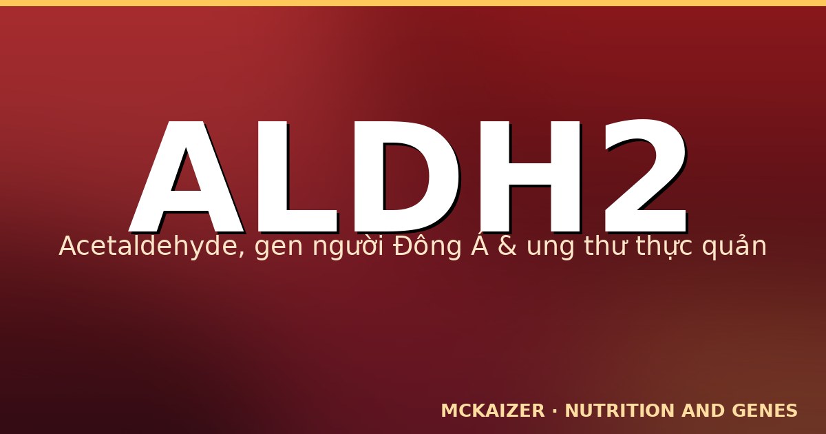Gen ALDH2, rượu bia, acetaldehyde và ung thư thực quản