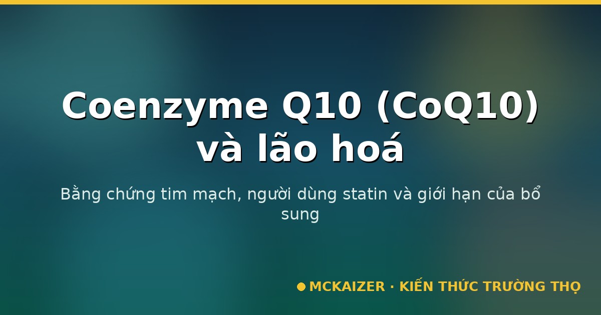 Coenzyme Q10 (CoQ10) và lão hoá — bằng chứng tim mạch, statin và bổ sung