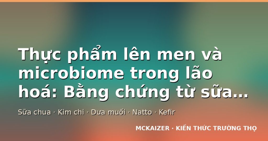 Minh hoạ thực phẩm lên men và microbiome trong lão hoá