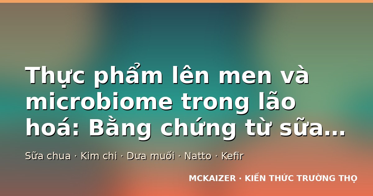 Minh hoạ thực phẩm lên men và microbiome trong lão hoá