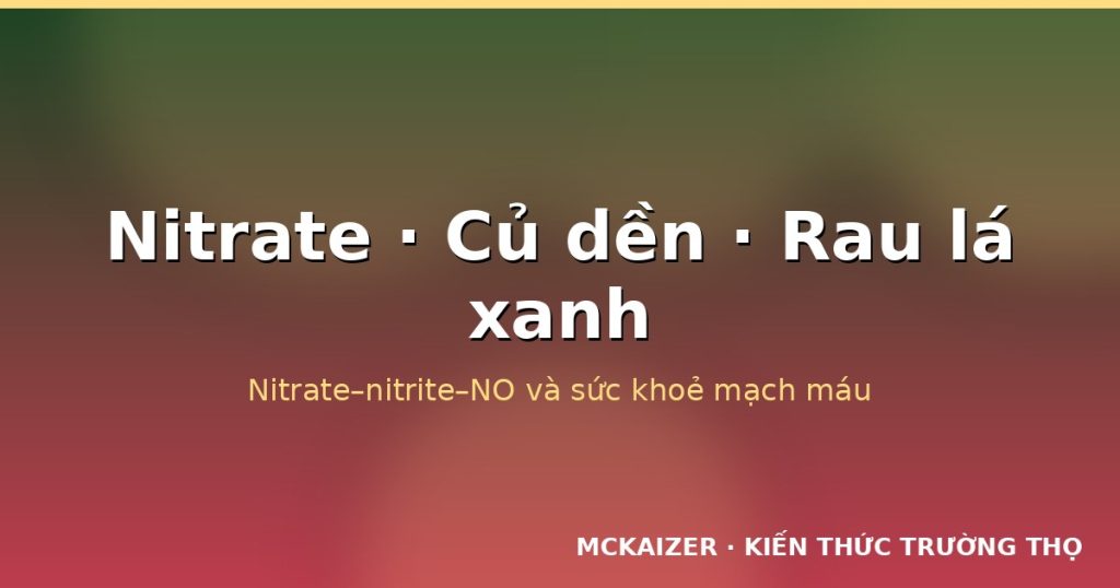 Củ dền và rau lá xanh — nguồn nitrate cho sức khoẻ mạch máu