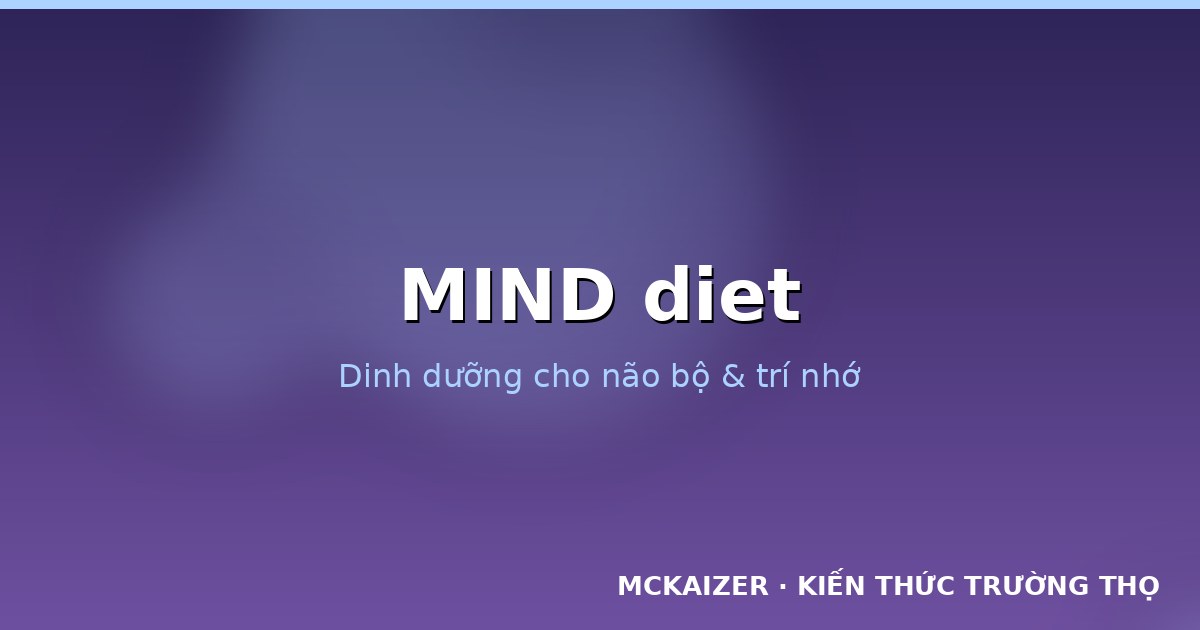 MIND diet — Dinh dưỡng cho não bộ và phòng ngừa sa sút trí tuệ