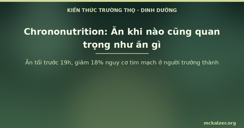 Ăn tối trước 19h, giảm 18% nguy cơ tim mạch ở người trưởng thành