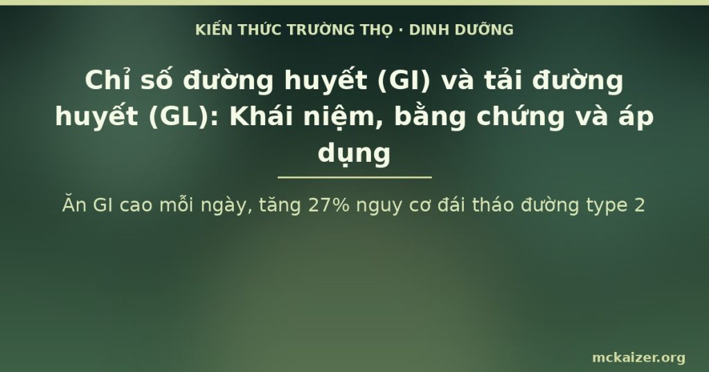 Ăn GI cao mỗi ngày, tăng 27% nguy cơ đái tháo đường type 2