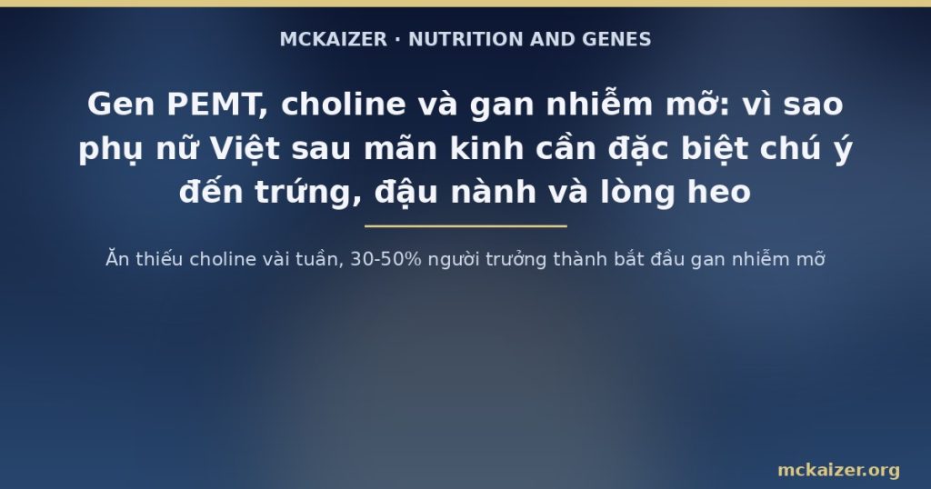 Ăn thiếu choline vài tuần, 30-50% người trưởng thành bắt đầu gan nhiễm mỡ