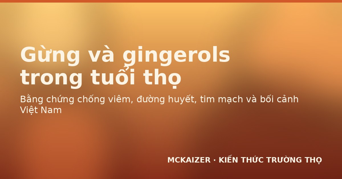 Gừng và gingerols — bằng chứng chống viêm, đường huyết và tim mạch
