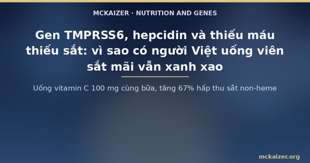 Uống vitamin C 100 mg cùng bữa, tăng 67% hấp thu sắt non-heme