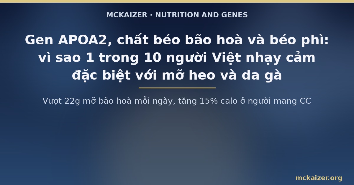Vượt 22g mỡ bão hoà mỗi ngày, tăng 15% calo ở người mang CC