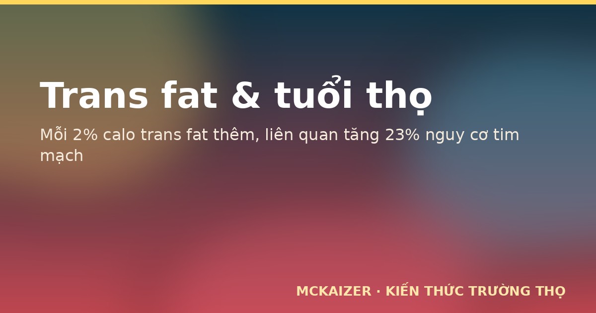 Trans fat và tuổi thọ — bằng chứng tim mạch