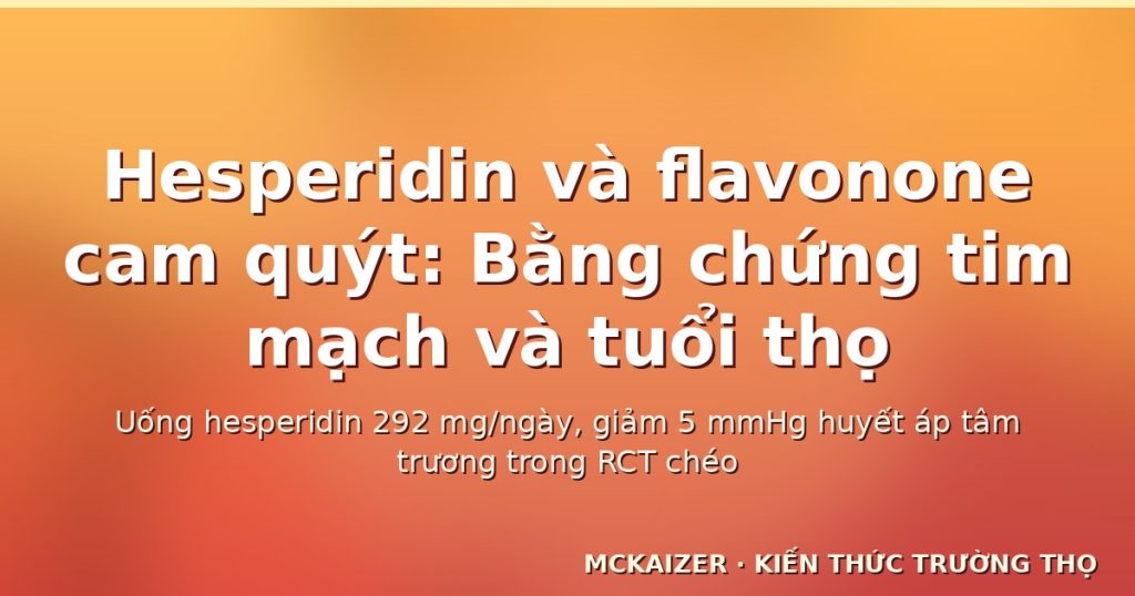 Cam quýt bưởi — hesperidin và flavonone trong tuổi thọ tim mạch