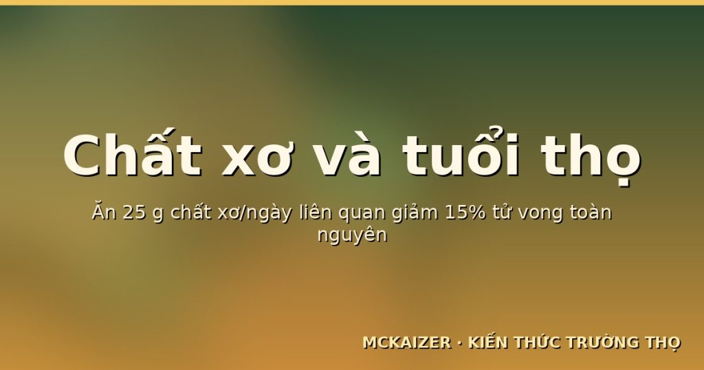 Ăn 25 g chất xơ/ngày liên quan giảm 15% tử vong toàn nguyên