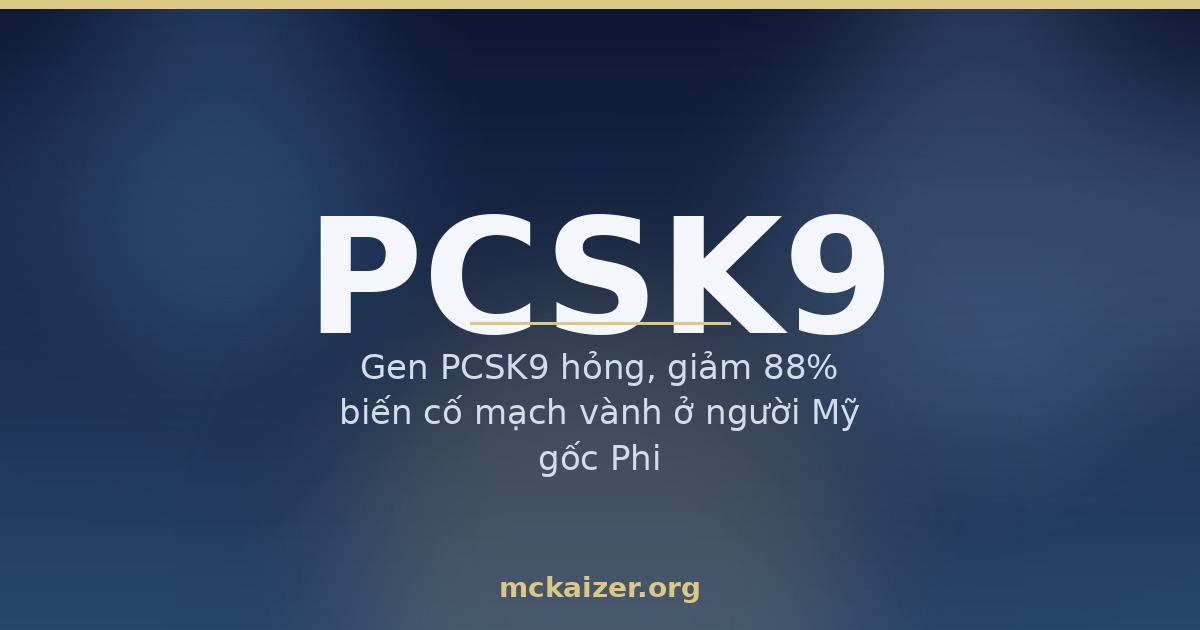 Gen PCSK9 hỏng, giảm 88% biến cố mạch vành ở người Mỹ gốc Phi