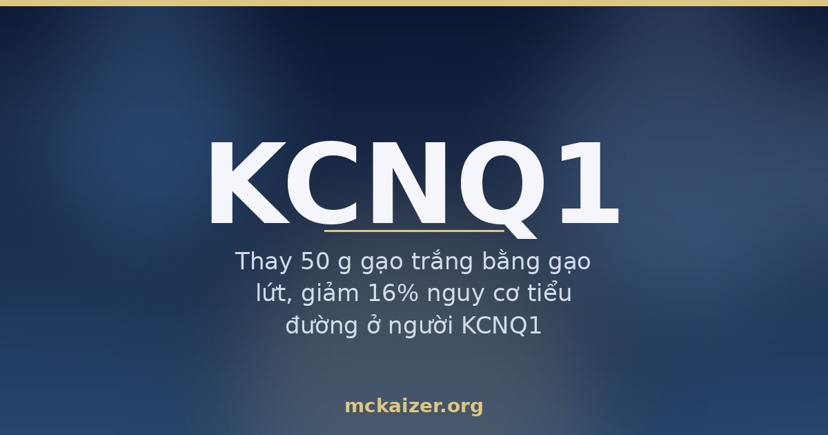 Gen KCNQ1, kênh kali, cơm trắng và tiểu đường type 2 ở người Việt