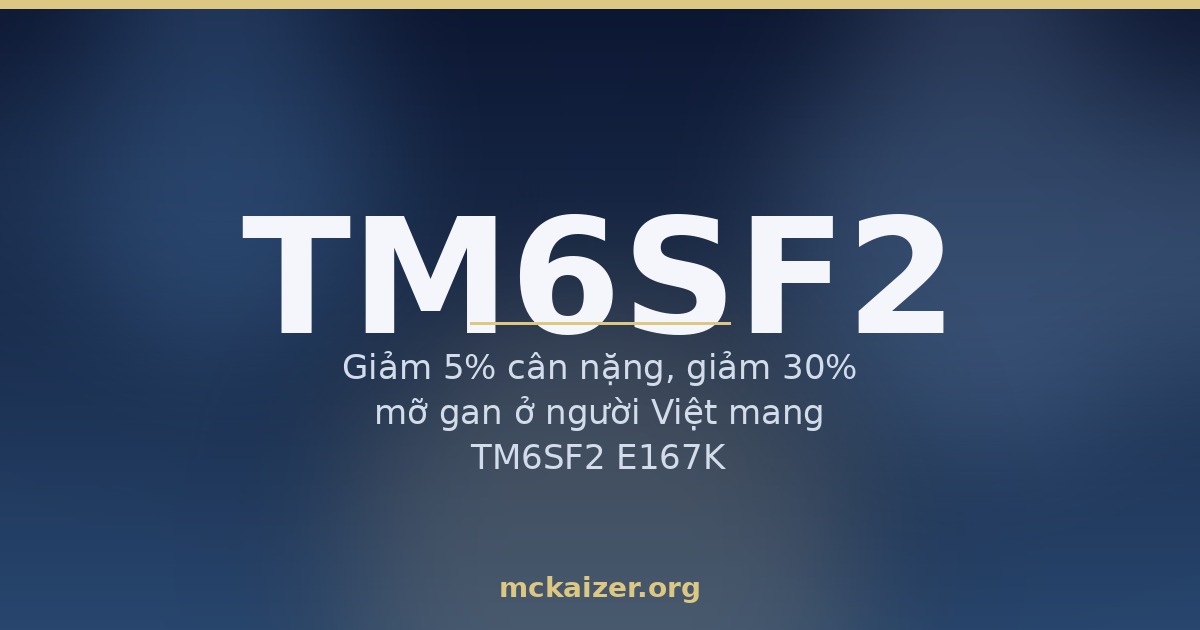 Thumbnail bài viết về gen TM6SF2 biến thể E167K, gan nhiễm mỡ và dinh dưỡng người Việt
