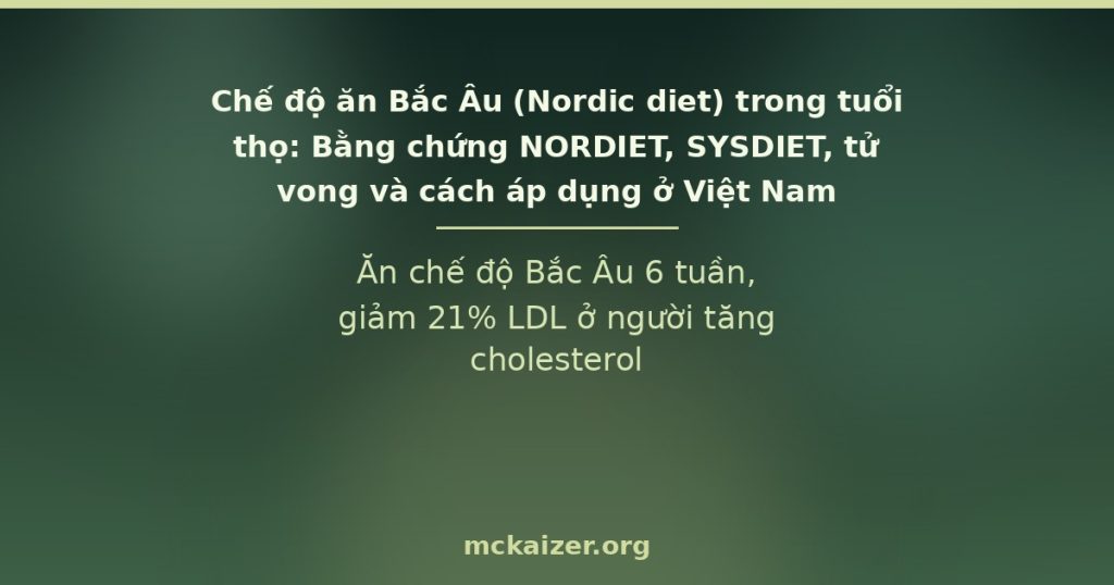 Chế độ ăn Bắc Âu (Nordic diet) — bằng chứng NORDIET, SYSDIET và tuổi thọ
