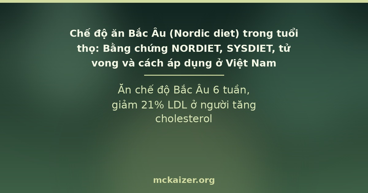 Chế độ ăn Bắc Âu (Nordic diet) — bằng chứng NORDIET, SYSDIET và tuổi thọ