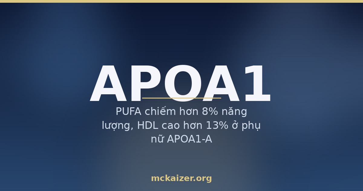 Minh hoạ gen APOA1, HDL cholesterol và dầu thực vật giàu PUFA