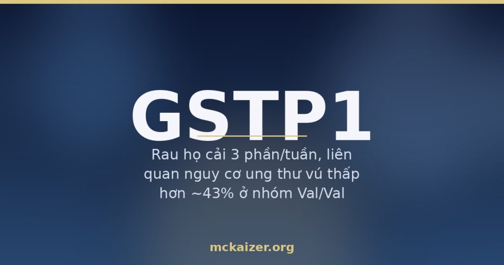 Gen GSTP1, rau họ cải và đồ nướng — dinh dưỡng theo gen cho người Việt