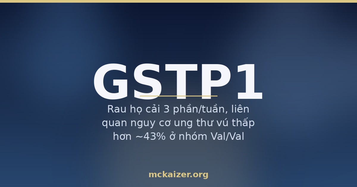 Gen GSTP1, rau họ cải và đồ nướng — dinh dưỡng theo gen cho người Việt