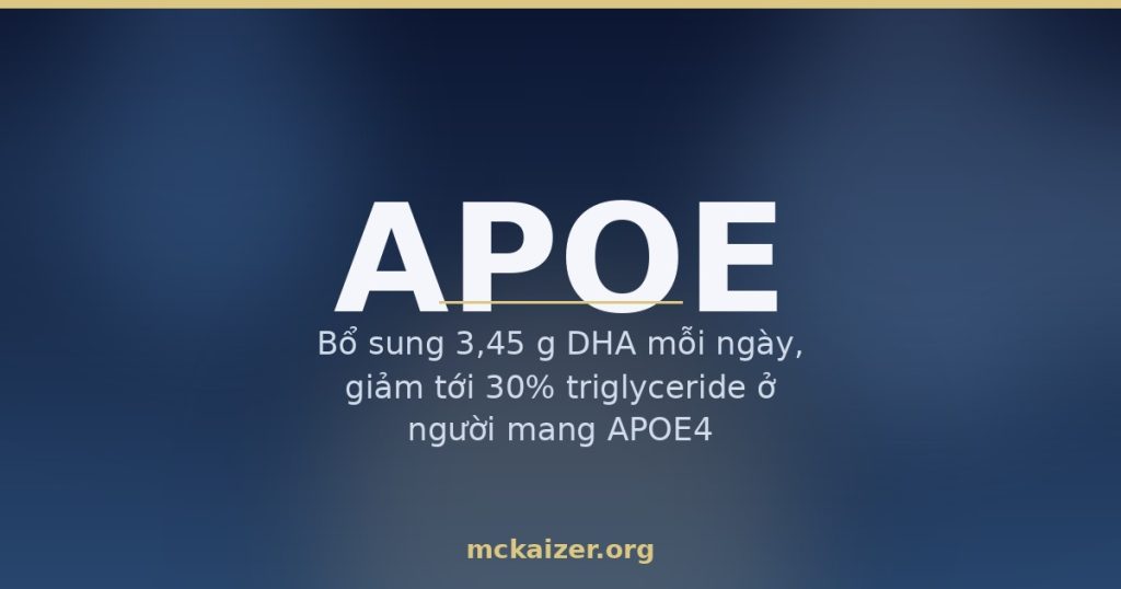 Gen APOE, chất béo bão hoà, cholesterol và sức khoẻ não người Việt