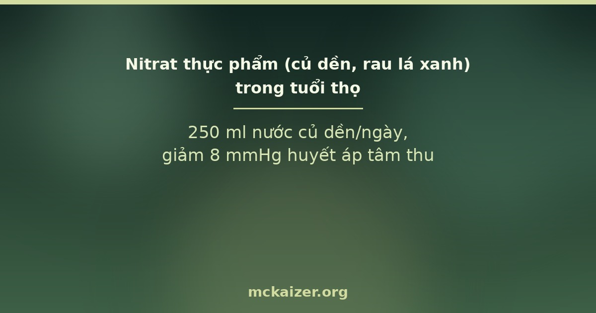 250 ml nước củ dền/ngày, giảm 8 mmHg huyết áp tâm thu