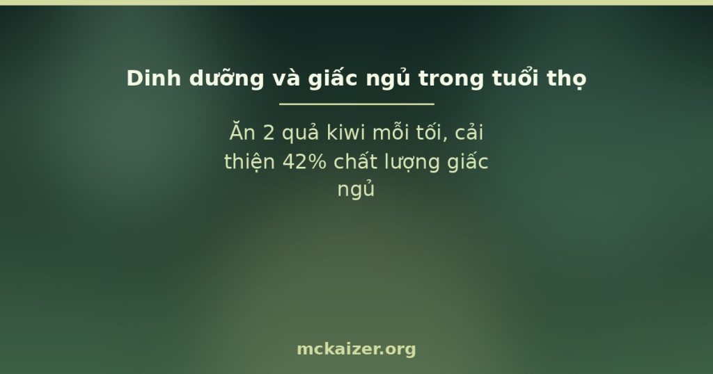 Ăn 2 quả kiwi mỗi tối, cải thiện 42% chất lượng giấc ngủ ở người khó ngủ