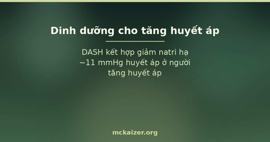 Chế độ DASH giảm natri hạ huyết áp ở người tăng huyết áp