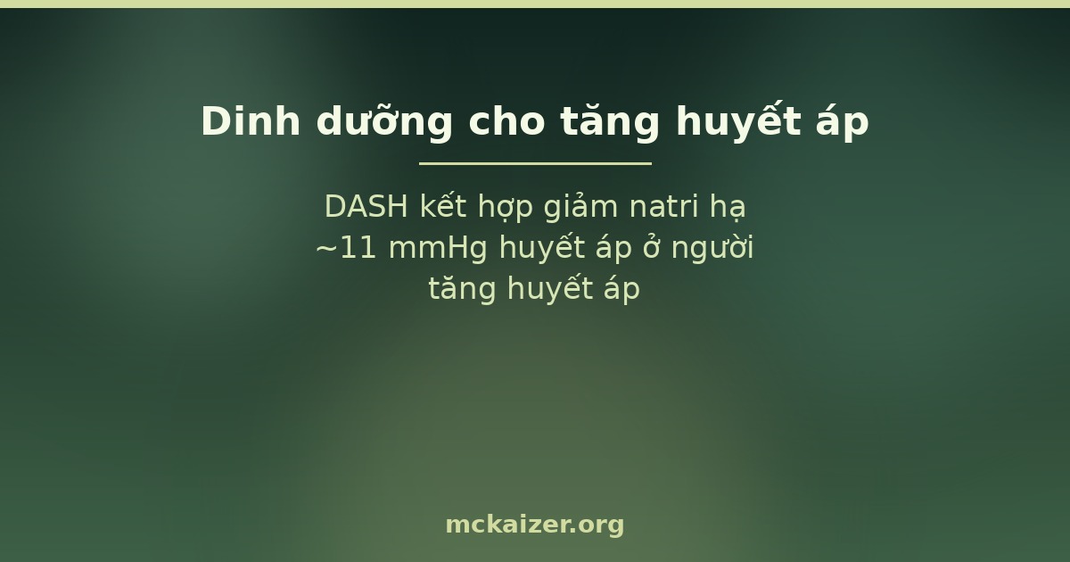 Chế độ DASH giảm natri hạ huyết áp ở người tăng huyết áp