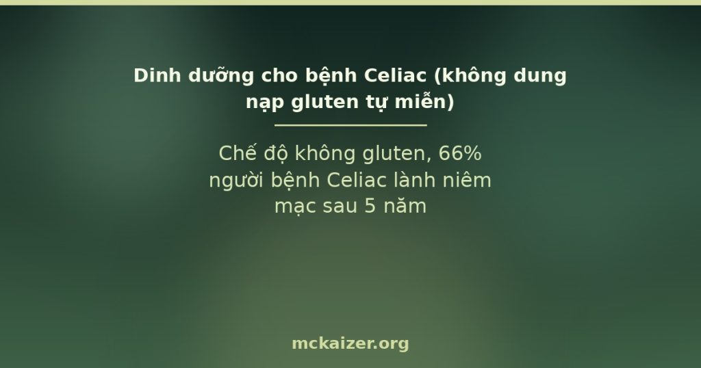 Chế độ không gluten, 66% người bệnh Celiac lành niêm mạc sau 5 năm