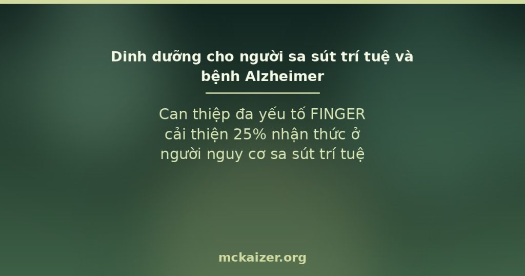 Can thiệp đa yếu tố FINGER cải thiện 25% nhận thức ở người nguy cơ sa sút trí tuệ