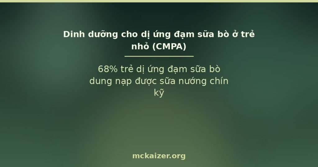 68% trẻ dị ứng đạm sữa bò dung nạp được sữa nướng chín kỹ