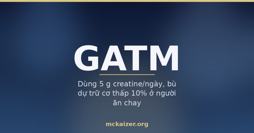 Ảnh bìa bài viết về gen GATM (enzyme AGAT), creatine và chế độ ăn chay ở người Việt