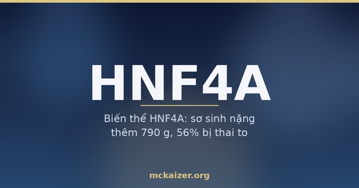 Ảnh bìa bài viết về gen HNF4A, MODY1 và dinh dưỡng cho người Việt