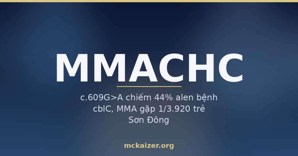 Gen MMACHC, vitamin B12, homocysteine và sàng lọc sơ sinh ở người Việt